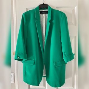 Zara crepe green blazer